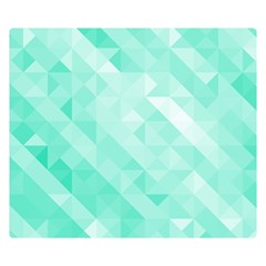 Bright Green Turquoise Geometric Background Double Sided Flano Blanket (small)  by TastefulDesigns