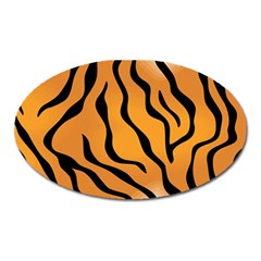 Tiger Skin Pattern Oval Magnet by BangZart