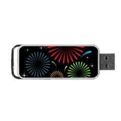 Fireworks With Star Vector Portable Usb Flash (one Side) by BangZart