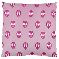 Alien Pattern Pink Large Cushion Case (one Side) by BangZart