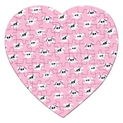 Girly Girlie Punk Skull Jigsaw Puzzle (heart) by BangZart