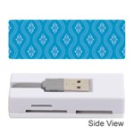 Blue ornamental pattern Memory Card Reader (Stick)  Front