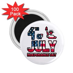 4th Of July Independence Day 2 25  Magnets (100 Pack)  by Valentinaart