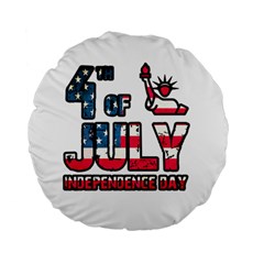 4th Of July Independence Day Standard 15  Premium Round Cushions by Valentinaart