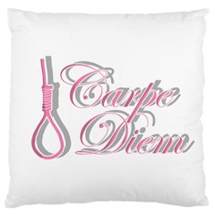 Carpe Diem  Large Flano Cushion Case (two Sides) by Valentinaart