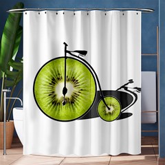 Kiwi Bicycle  Shower Curtain 60  X 72  (medium)  by Valentinaart