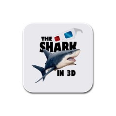 The Shark Movie Rubber Square Coaster (4 Pack)  by Valentinaart