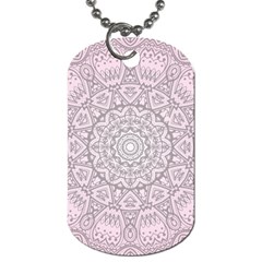 Pink Mandala Art  Dog Tag (one Side) by paulaoliveiradesign