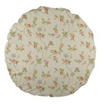 Floral Paper Pink Girly Cute Pattern  Large 18  Premium Flano Round Cushions Front