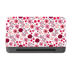 Red Floral Seamless Pattern Memory Card Reader With Cf by TastefulDesigns