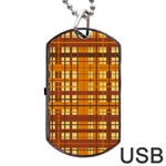 Plaid Pattern Dog Tag USB Flash (Two Sides) Front