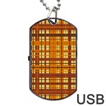 Plaid Pattern Dog Tag USB Flash (Two Sides) Back