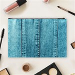 Denim Jeans Fabric Texture Cosmetic Bag (Large)  Back