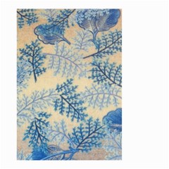 Fabric Embroidery Blue Texture Small Garden Flag (two Sides) by paulaoliveiradesign