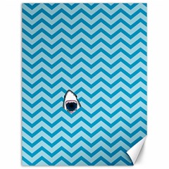 Chevron Shark Pattern Canvas 12  X 16   by emilyzragz