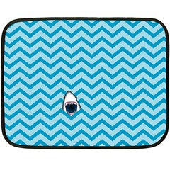 Chevron Shark Pattern Double Sided Fleece Blanket (mini)  by emilyzragz