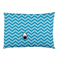 Chevron Shark Pattern Pillow Case (two Sides) by emilyzragz