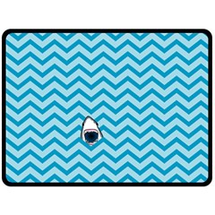 Chevron Shark Pattern Double Sided Fleece Blanket (large)  by emilyzragz