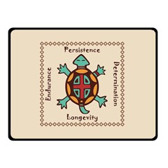 Turtle Animal Spirit Double Sided Fleece Blanket (small)  by linceazul