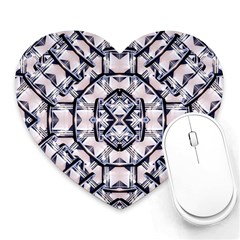 Futuristic Geo Print Heart Mousepads by dflcprints