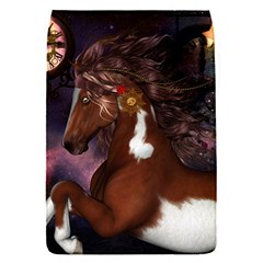 Steampunk Wonderful Wild Horse With Clocks And Gears Flap Covers (s)  by FantasyWorld7