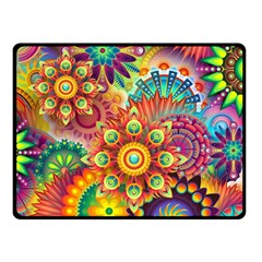 Colorful Abstract Pattern Kaleidoscope Double Sided Fleece Blanket (small)  by paulaoliveiradesign