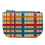 Plaid Pattern Large Coin Purse Front