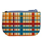 Plaid Pattern Large Coin Purse Back