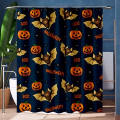 Bat, Pumpkin And Spider Pattern Shower Curtain 60  X 72  (medium)  by Valentinaart