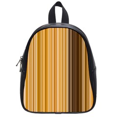 Brown Verticals Lines Stripes Colorful School Bag (small) by Mariart