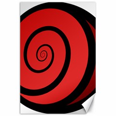 Double Spiral Thick Lines Black Red Canvas 20  X 30   by Mariart