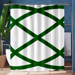 Lissajous Small Green Line Shower Curtain 60  x 72  (Medium)  60 x72  Curtain