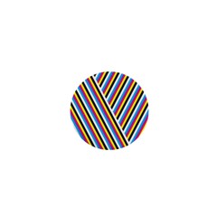 Lines Chevron Yellow Pink Blue Black White Cute 1  Mini Buttons by Mariart