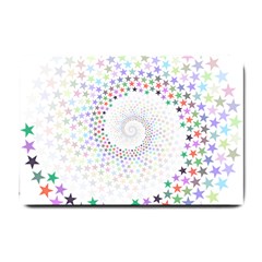 Prismatic Stars Whirlpool Circlr Rainbow Small Doormat  by Mariart