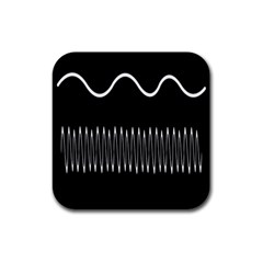 Style Line Amount Wave Chevron Rubber Square Coaster (4 Pack)  by Mariart