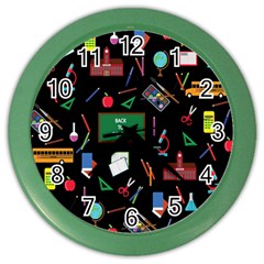 Back To School Color Wall Clocks by Valentinaart