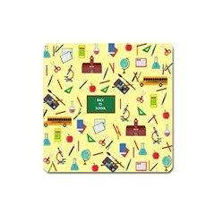 Back To School Square Magnet by Valentinaart