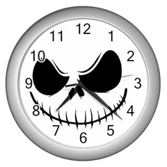 Halloween Wall Clocks (silver)  by Valentinaart