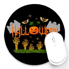 Halloween Round Mousepads by Valentinaart