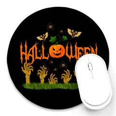 Halloween Round Mousepads by Valentinaart