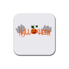 Halloween Rubber Coaster (square)  by Valentinaart