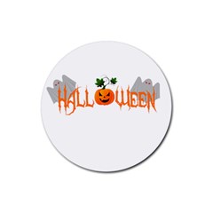 Halloween Rubber Coaster (round)  by Valentinaart