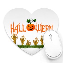 Halloween Heart Mousepads by Valentinaart