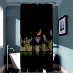 Halloween Zombie Hands Shower Curtain 36  X 72  (stall)  by Valentinaart