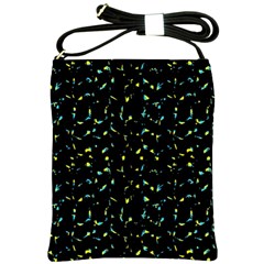 Splatter Abstract Dark Pattern Shoulder Sling Bags by dflcprints