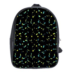 Splatter Abstract Dark Pattern School Bag (xl) by dflcprints