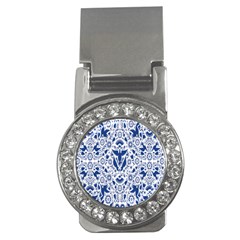 Birds Fish Flowers Floral Star Blue White Sexy Animals Beauty Money Clips (cz)  by Mariart