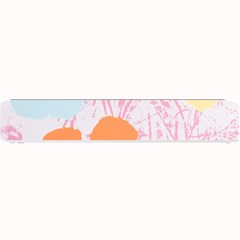 Flower Sunflower Floral Pink Orange Beauty Blue Yellow Small Bar Mats by Mariart