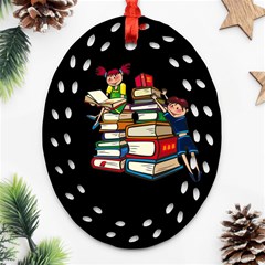 Back To School Ornament (oval Filigree) by Valentinaart