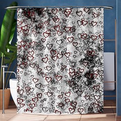 Heart Pattern Shower Curtain 60  X 72  (medium)  by ValentinaDesign